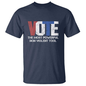 Vote 2024 T Shirt The Most Powerful None Violent Tool TS09 Navy Print Your Wear