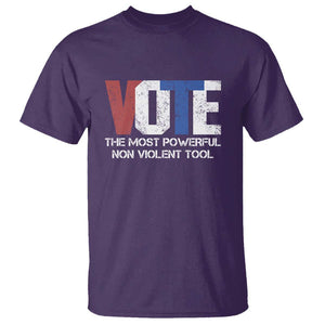 Vote 2024 T Shirt The Most Powerful None Violent Tool TS09 Purple Print Your Wear