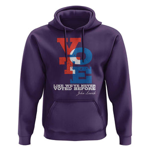 Voting 2024 Hoodie Like We've Never Voted Before TS09 Purple Print Your Wear