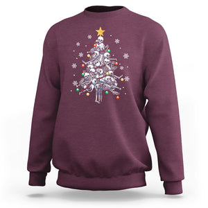 Skull Christmas Tree Cool Christmas Skeleton Sweatshirt TS09 Printyourwear