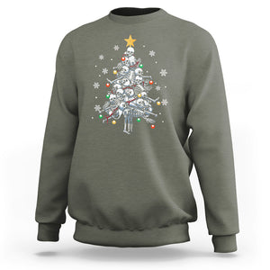 Skull Christmas Tree Cool Christmas Skeleton Sweatshirt TS09 Printyourwear