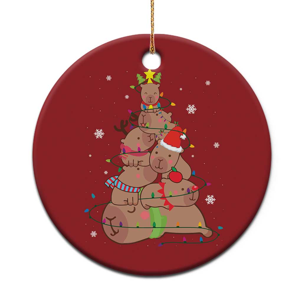 Funny Capybara Christmas Tree Christmas Ornament TS09 Print Your Wear