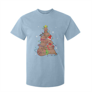 Funny Capybara Christmas Tree T Shirt For Kid TS09 Light Blue Print Your Wear