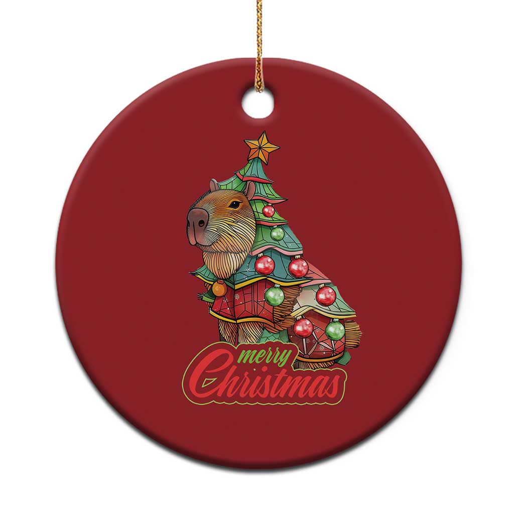 Cute Capybara Christmas Tree Christmas Ornament TS09 Print Your Wear