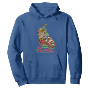 Cute Capybara Christmas Tree Hoodie TS09 Royal Blue Print Your Wear