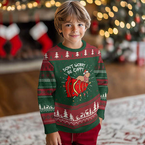 Funny Capybara Xmas Ugly Christmas Sweater Don't Worry Be Capy TS09 Christmas Print Your Wear