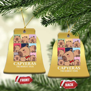 Funny Capybara Xmas Christmas Ornament Capyeras The Rodent Tour TS09 Bell Flake Gold Print Your Wear