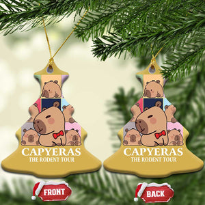 Funny Capybara Xmas Christmas Ornament Capyeras The Rodent Tour TS09 Christmas Tree Gold Print Your Wear