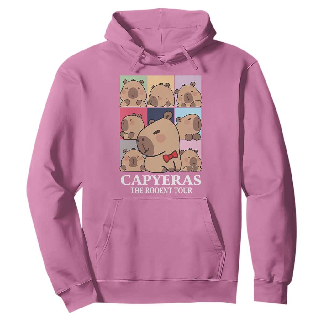 Funny Capybara Christmas Hoodie Capyeras The Rodent Tour TS09 Azalea Print Your Wear