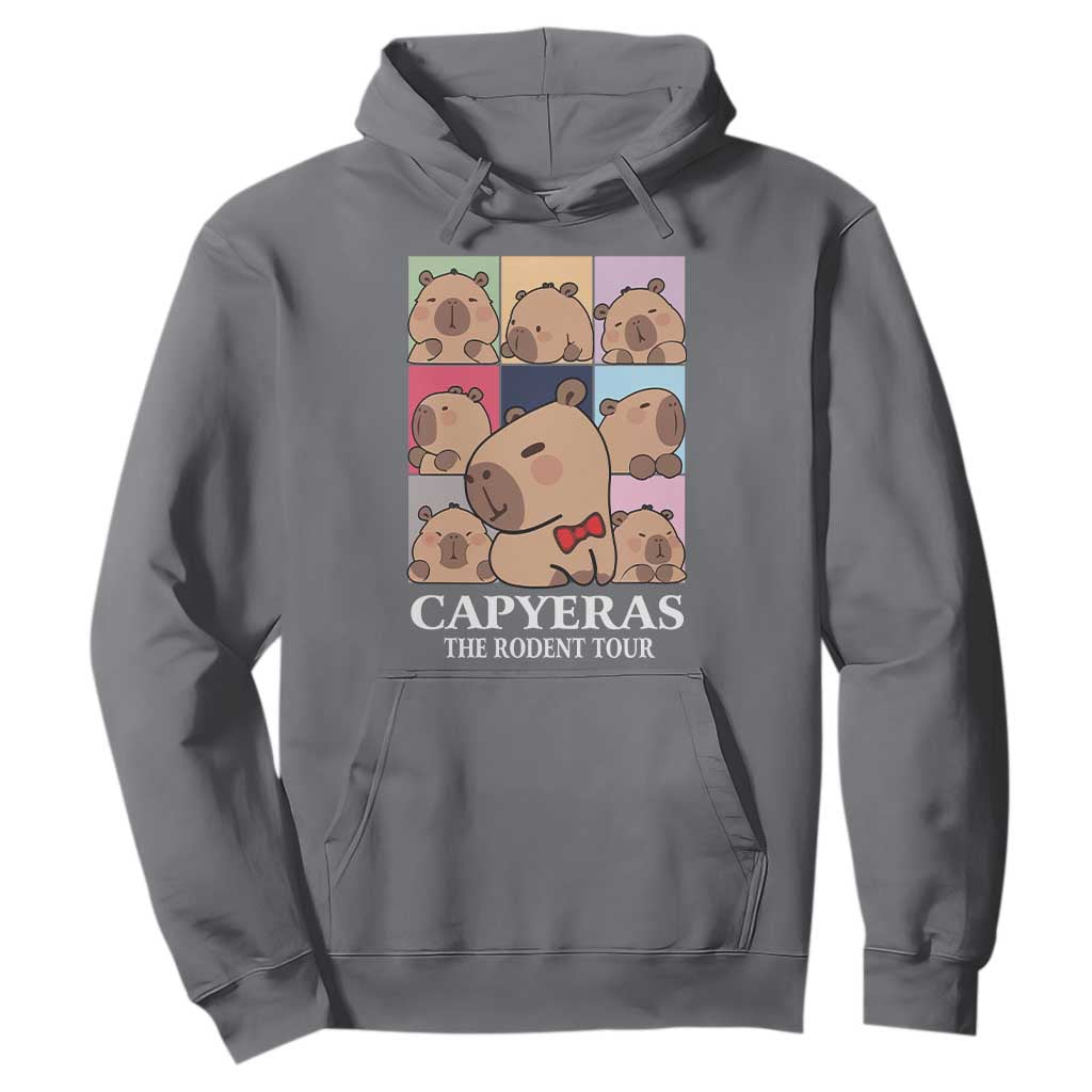 Funny Capybara Christmas Hoodie Capyeras The Rodent Tour TS09 Charcoal Print Your Wear