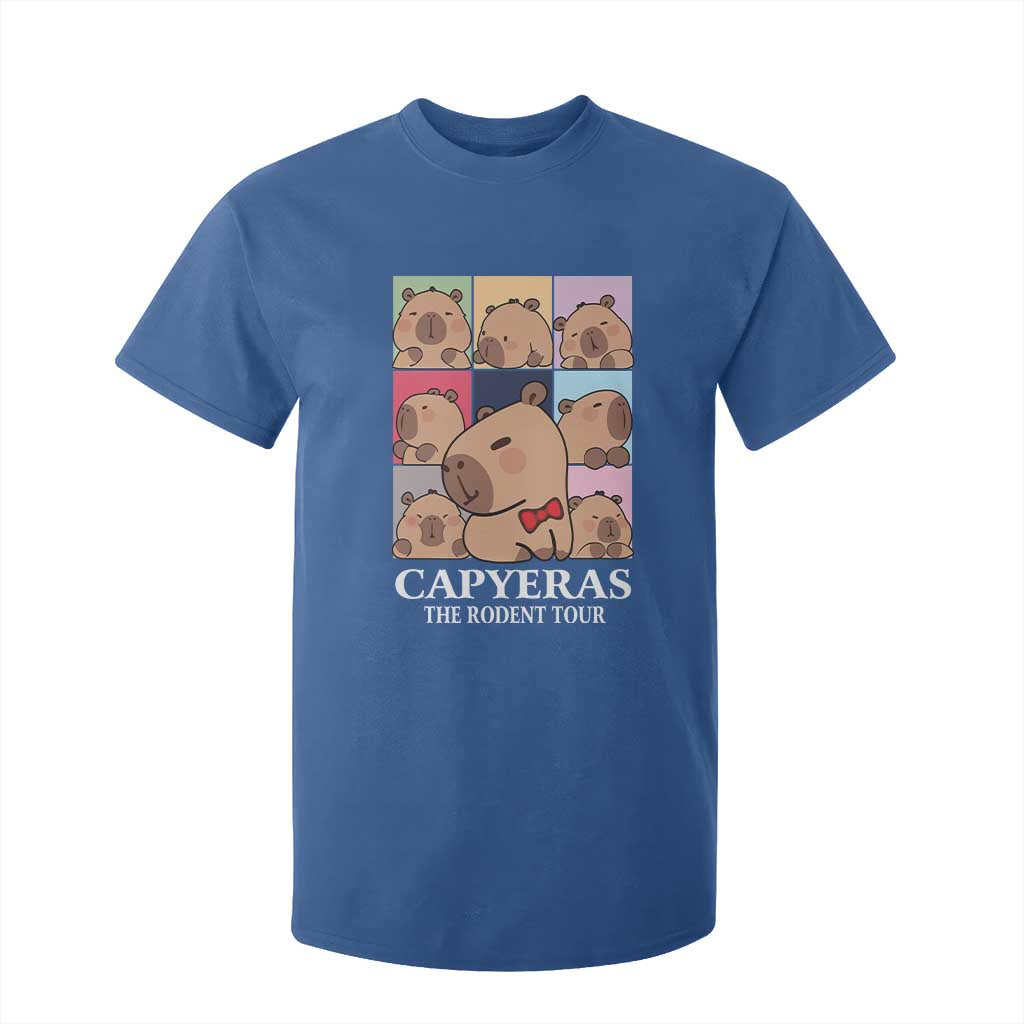 Funny Capybara Christmas T Shirt For Kid Capyeras The Rodent Tour TS09 Royal Blue Print Your Wear
