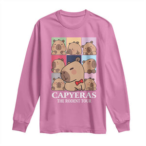 Funny Capybara Christmas Long Sleeve Shirt Capyeras The Rodent Tour TS09 Azalea Print Your Wear