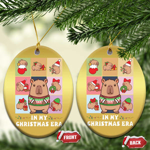 Funny Capybara Xmas Christmas Ornament In My Christmas Era TS09 Oval Gold Print Your Wear