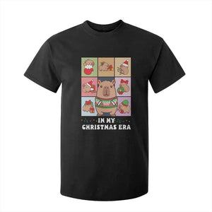 Funny Capybara Christmas T Shirt For Kid In My Christmas Era TS09 Black Print Your Wear