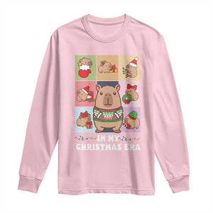 Funny Capybara Christmas Long Sleeve Shirt In My Christmas Era TS09 Light Pink Print Your Wear