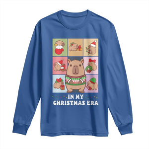 Funny Capybara Christmas Long Sleeve Shirt In My Christmas Era TS09 Royal Blue Print Your Wear