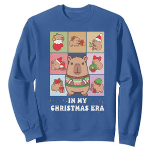 Funny Capybara Christmas Sweatshirt In My Christmas Era TS09 Royal Blue Print Your Wear