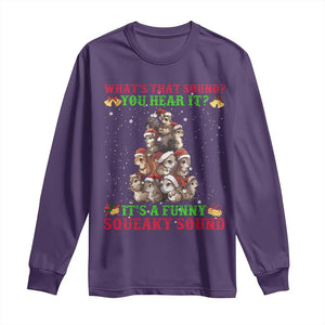 Squirrel Christmas Long Sleeve Shirt It's A Funny Squeaky Sound TS09 Purple Print Your Wear