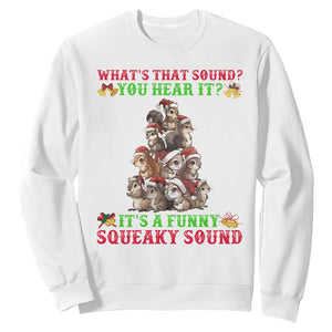 Squirrel Christmas Sweatshirt It's A Funny Squeaky Sound TS09 White Print Your Wear