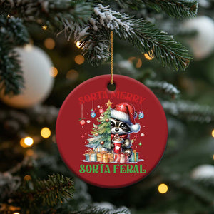 Funny Xmas Raccoon Christmas Ornament Sorta Merry Sorta Feral Merry Trashmas TS09 Print Your Wear