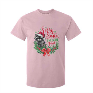 Funny Christmas T Shirt For Kid Sorry Santa I've Been Feral Raccoon TS09 Light Pink Print Your Wear