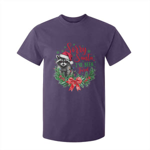 Funny Christmas T Shirt For Kid Sorry Santa I've Been Feral Raccoon TS09 Purple Print Your Wear