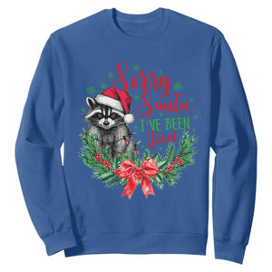 Funny Christmas Sweatshirt Sorry Santa I've Been Feral Raccoon TS09 Royal Blue Print Your Wear