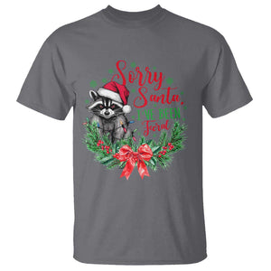 Funny Christmas T Shirt Sorry Santa I've Been Feral Raccoon TS09 Charcoal Print Your Wear