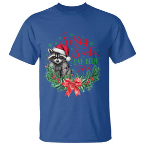 Funny Christmas T Shirt Sorry Santa I've Been Feral Raccoon TS09 Royal Blue Print Your Wear