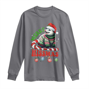 Funny Christmas Opossum Long Sleeve Shirt Merry Hissmass TS09 Charcoal Print Your Wear