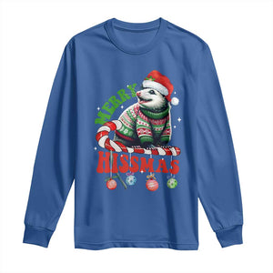 Funny Christmas Opossum Long Sleeve Shirt Merry Hissmass TS09 Royal Blue Print Your Wear