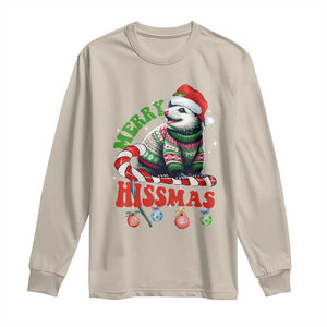 Funny Christmas Opossum Long Sleeve Shirt Merry Hissmass TS09 Sand Print Your Wear