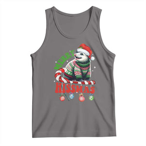 Funny Christmas Opossum Tank Top Merry Hissmass TS09 Deep Heather Print Your Wear