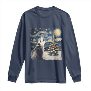 Christmas Starry Night Opossum Long Sleeve Shirt TS09 Navy Print Your Wear