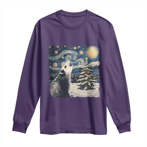 Christmas Starry Night Opossum Long Sleeve Shirt TS09 Purple Print Your Wear