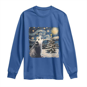 Christmas Starry Night Opossum Long Sleeve Shirt TS09 Royal Blue Print Your Wear