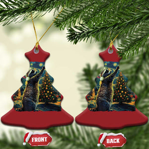 Christmas Starry Night Raccoon Christmas Ornament TS09 Christmas Tree Red Print Your Wear