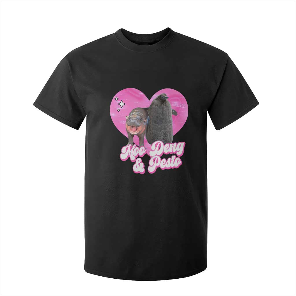 Funny Best Friends Moo Deng Pesto T Shirt For Kid TS09 Black Print Your Wear