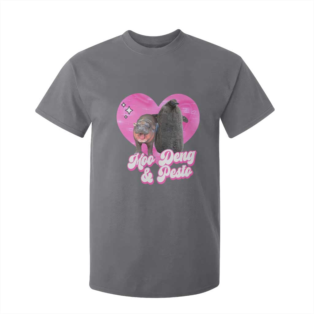 Funny Best Friends Moo Deng Pesto T Shirt For Kid TS09 Charcoal Print Your Wear