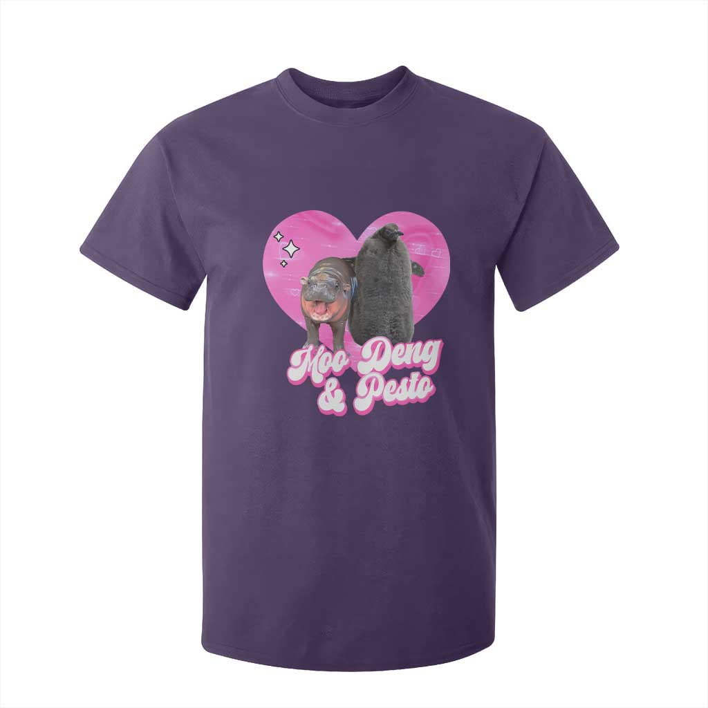 Funny Best Friends Moo Deng Pesto T Shirt For Kid TS09 Purple Print Your Wear