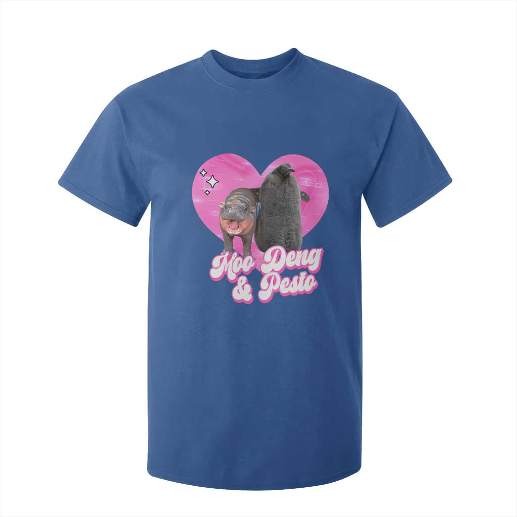Funny Best Friends Moo Deng Pesto T Shirt For Kid TS09 Royal Blue Print Your Wear