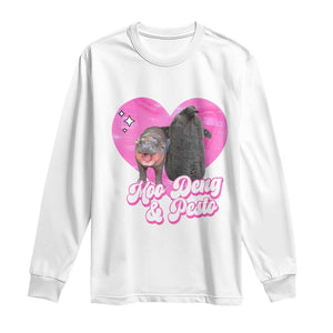 Funny Best Friends Moo Deng Pesto Long Sleeve Shirt TS09 White Print Your Wear