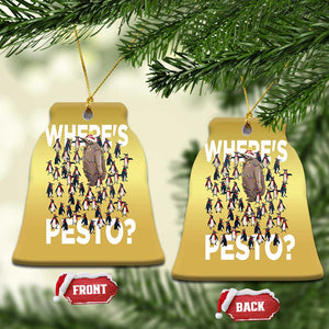 Funny Xmas Wheres Pesto Christmas Ornament TS09 Bell Flake Gold Print Your Wear