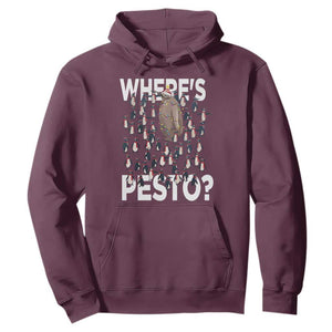 Funny Christmas Wheres Pesto Hoodie TS09 Maroon Print Your Wear