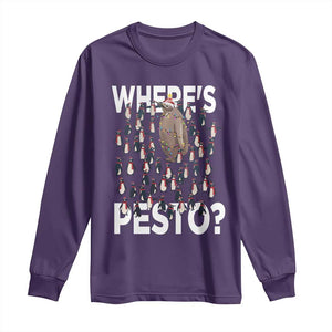 Funny Christmas Wheres Pesto Long Sleeve Shirt TS09 Purple Print Your Wear