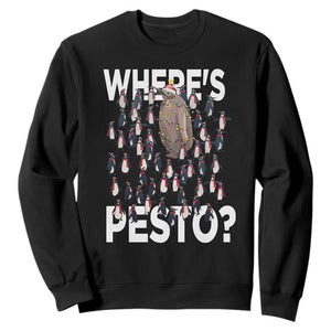 Funny Christmas Wheres Pesto Sweatshirt TS09 Black Print Your Wear