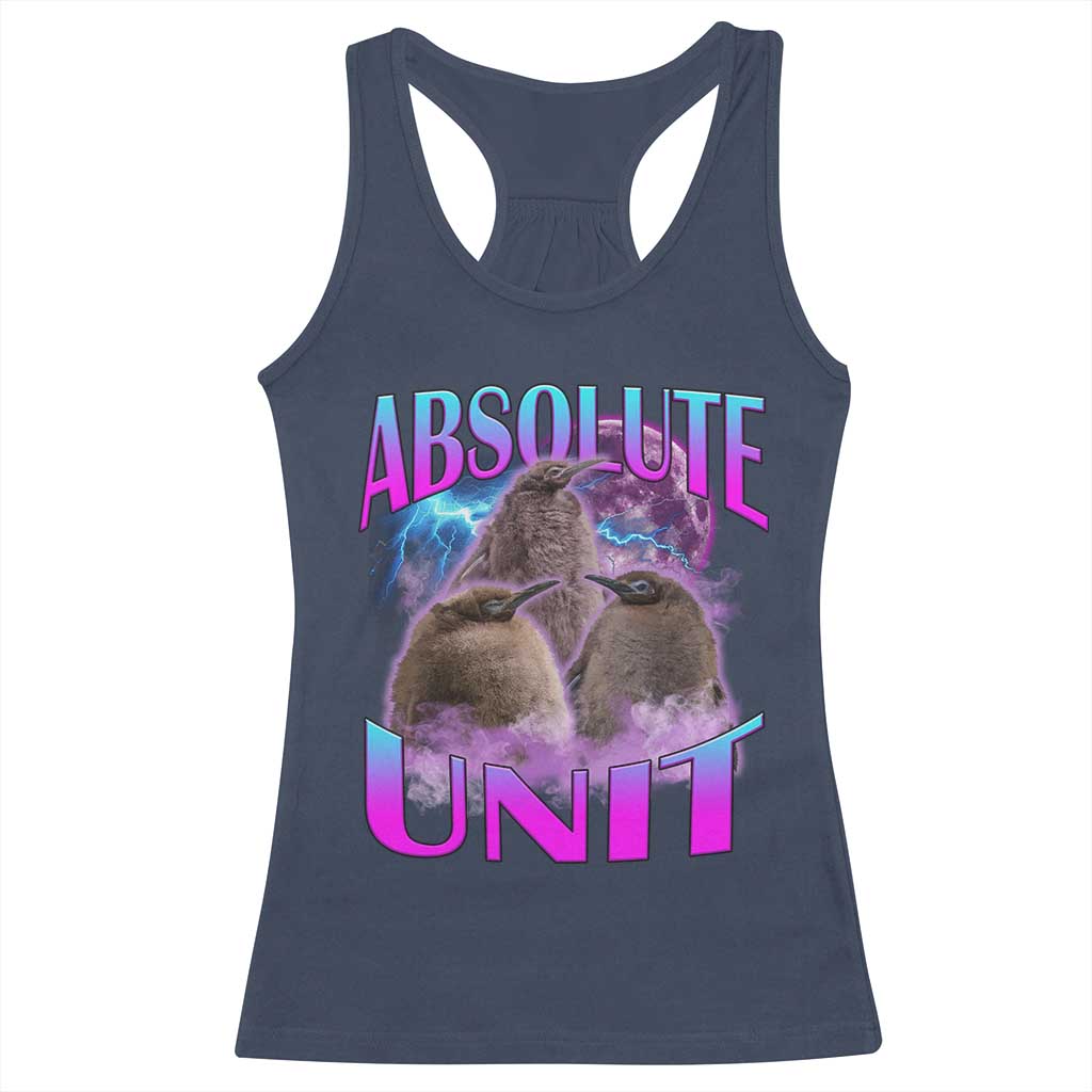 Pesto The Penguin Absolute Unit Racerback Tank Top TS09 Navy Print Your Wear