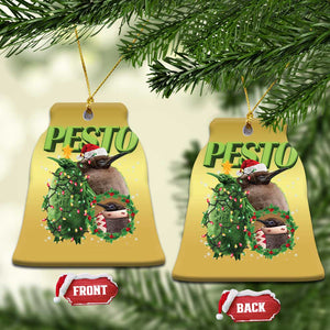 Funny Christmas Pesto Penguin Christmas Ornament TS09 Bell Flake Gold Print Your Wear