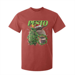 Funny Christmas Pesto Penguin T Shirt For Kid TS09 Red Print Your Wear