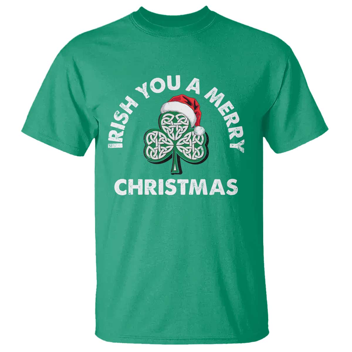 Irish Christmas T Shirt Irish You A Merry Christmas Celtic Shamrock TS09 Irish Green Print Your Wear